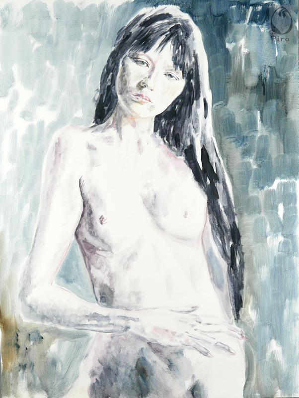 oil on paper - olio su carta di Piro